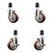 Service Caster 4 Inch 316SS Maroon Poly Swivel 1-3/4 Inch Expanding Stem Caster Brake SCC, 2PK SS316EX20S414-PPUB-MRN-2-TLB-2-134 - alternate 1